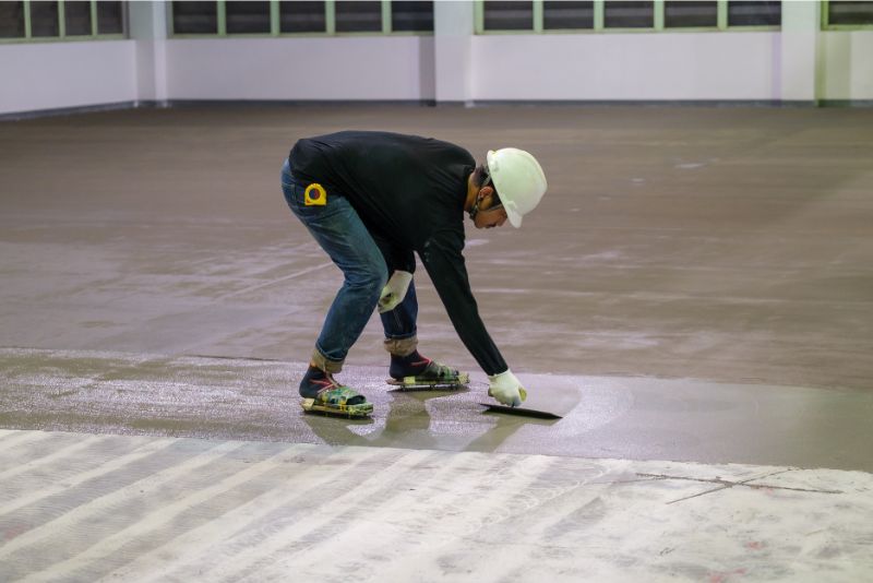 Epoxy flooring process application